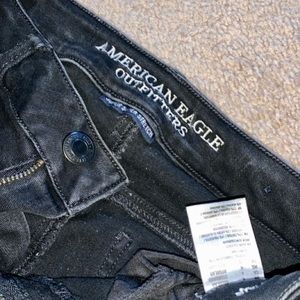 American Eagle black distressed jeans